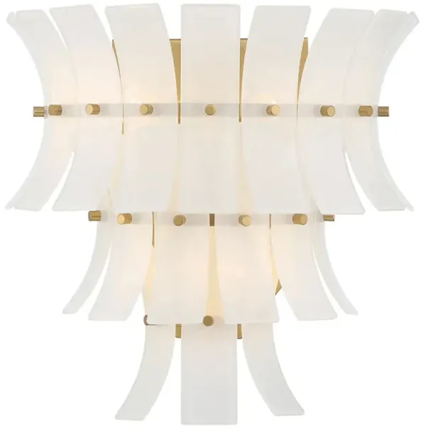 Amaris Updated Traditional White Curved Glass Sconce
