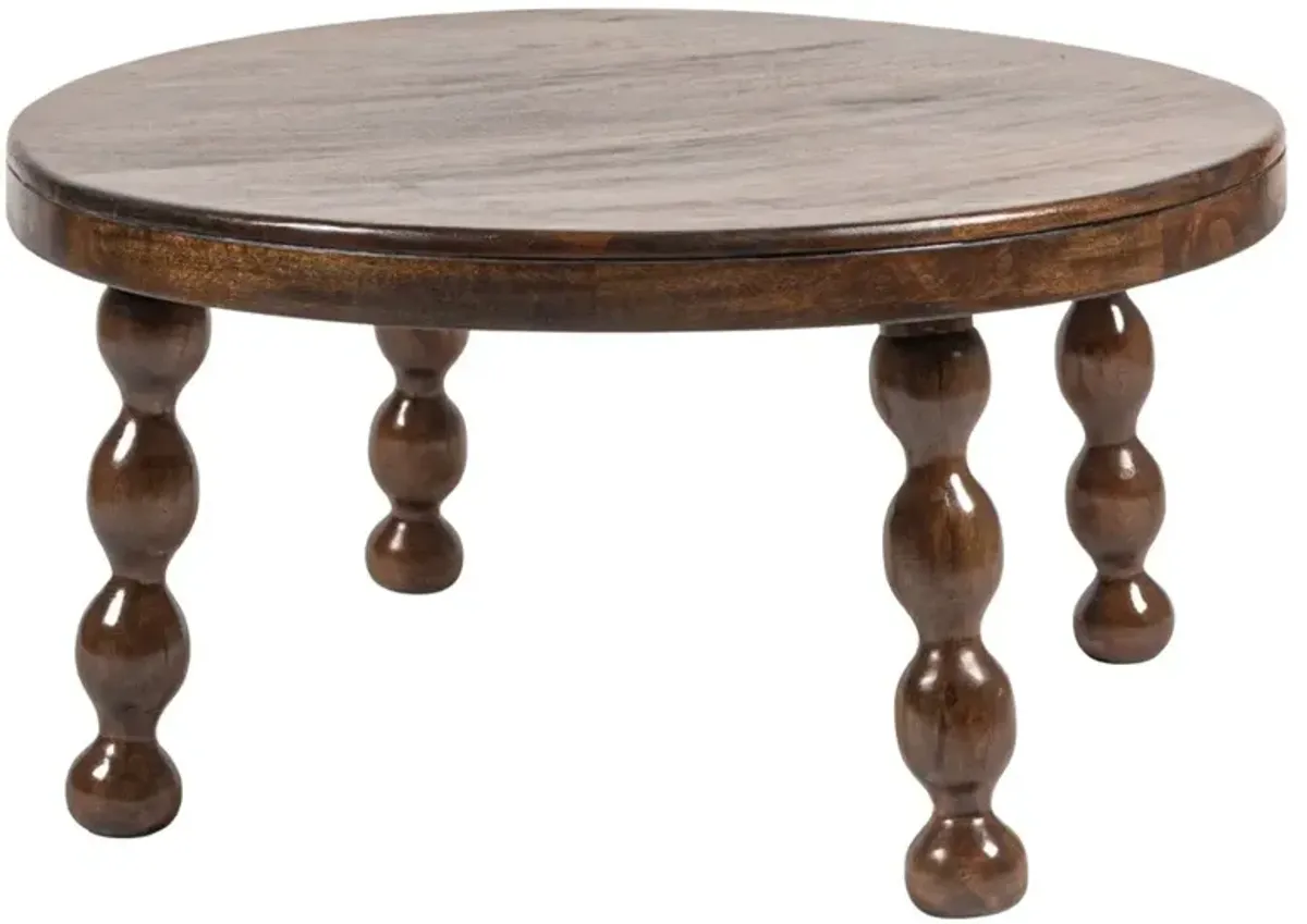 Imogen Modern Classic Brown Mango Wood Round Coffee Table