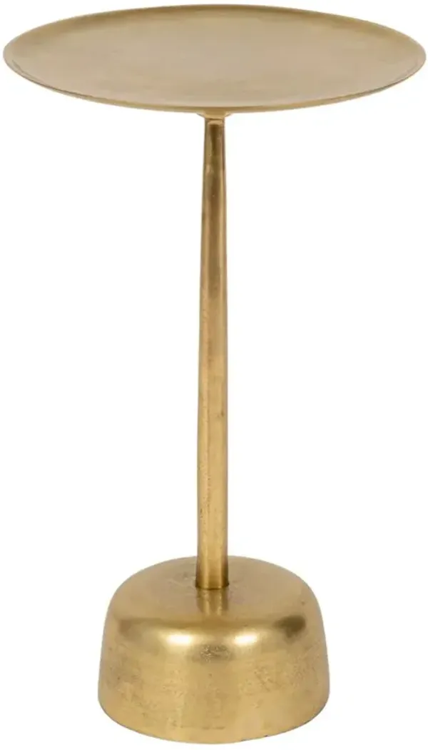 Jalen Modern Classic Gold Aluminum Round End Table