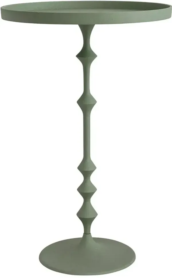 Seth Modern Classic Green Aluminum Round End Table