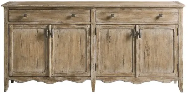Lacey French Country  Brown Acacia Sideboard
