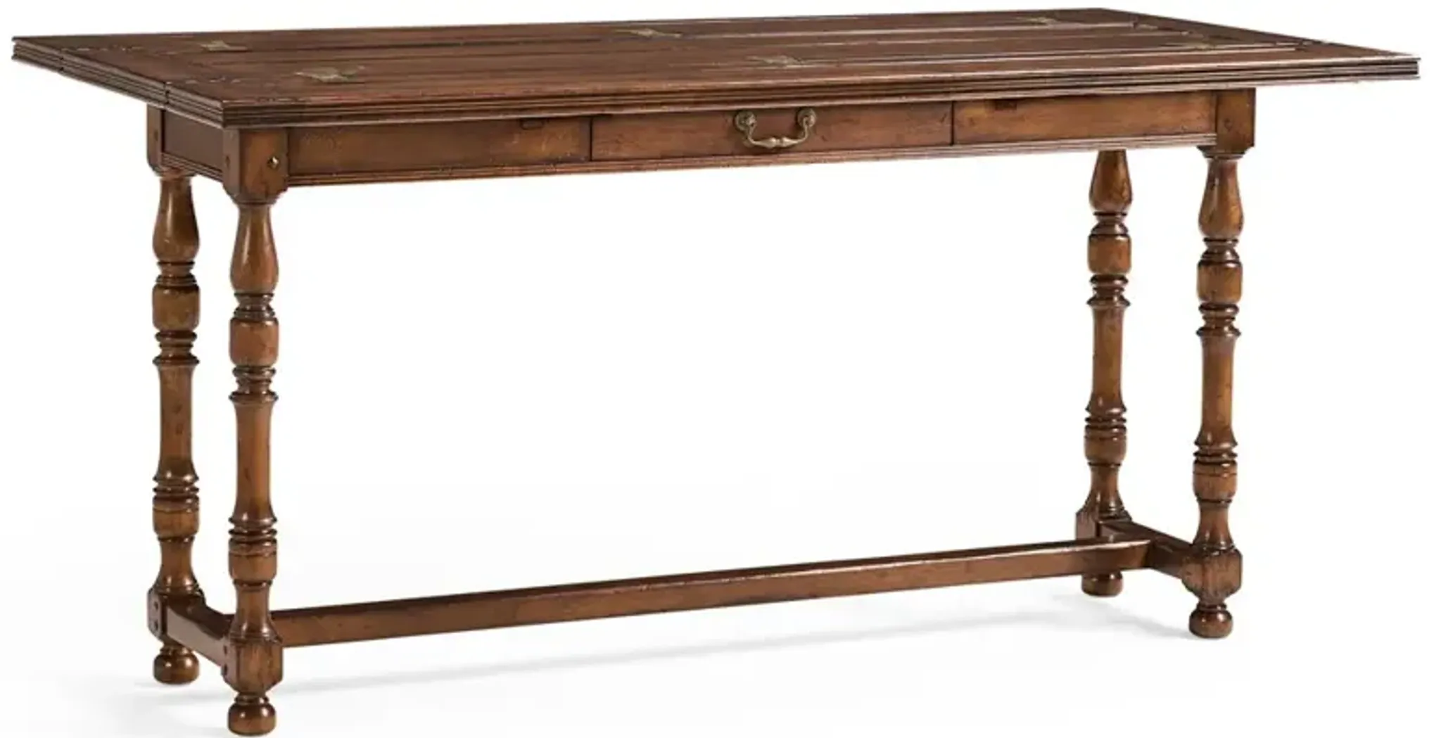 Jeremiah Updated Traditional Brown Acacia Extendable Console Table ...