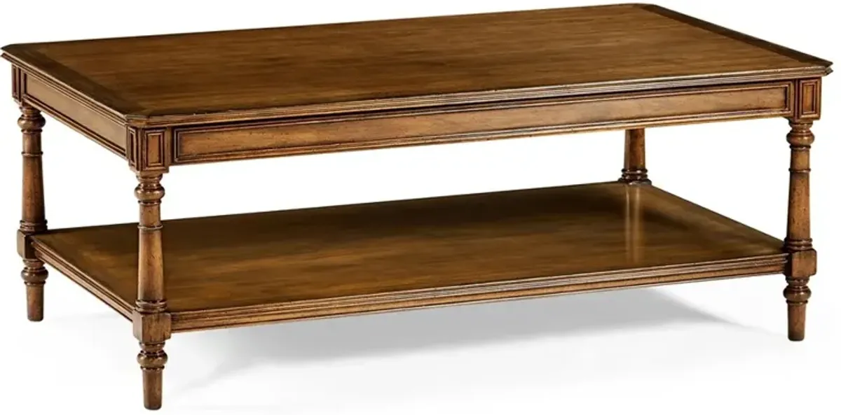 Oakley Updated Traditional Brown Acacia Rectangular Coffee Table