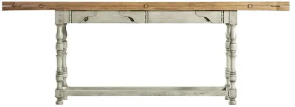 Cenna French Country Natural Oak Extendable Console Table