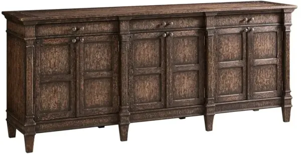 Nola Updated Traditional Black Caldera Oak Credenza