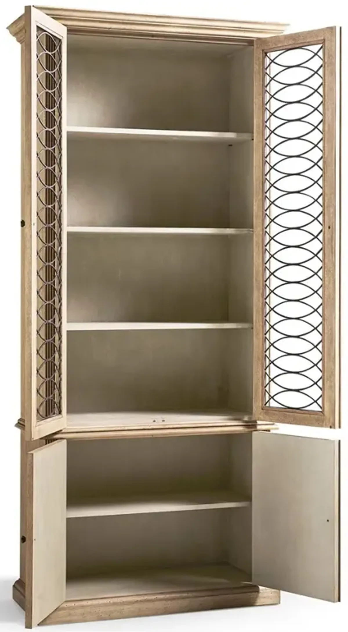 Inayah Updated Traditional Natural Acacia Display Cabinet