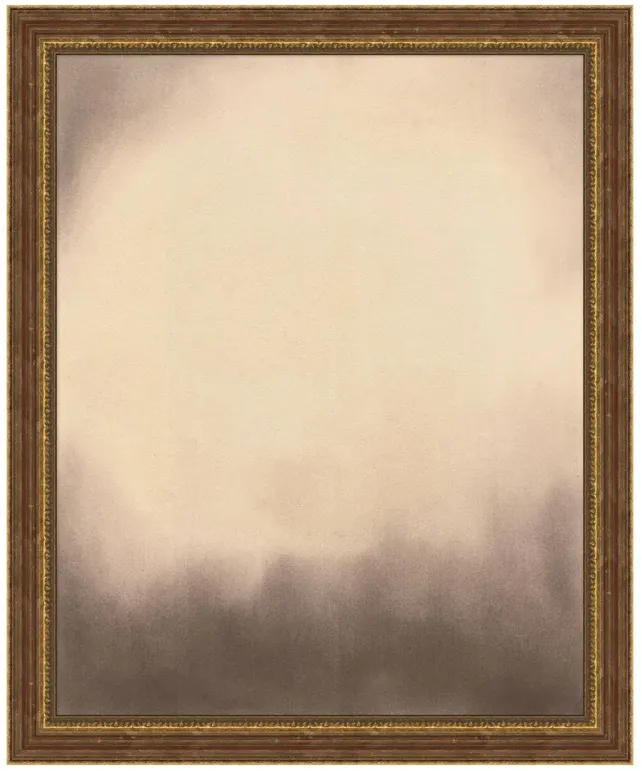 Ashton Traditional Pink Fade Abstract Brown Frame Painting - 57x47