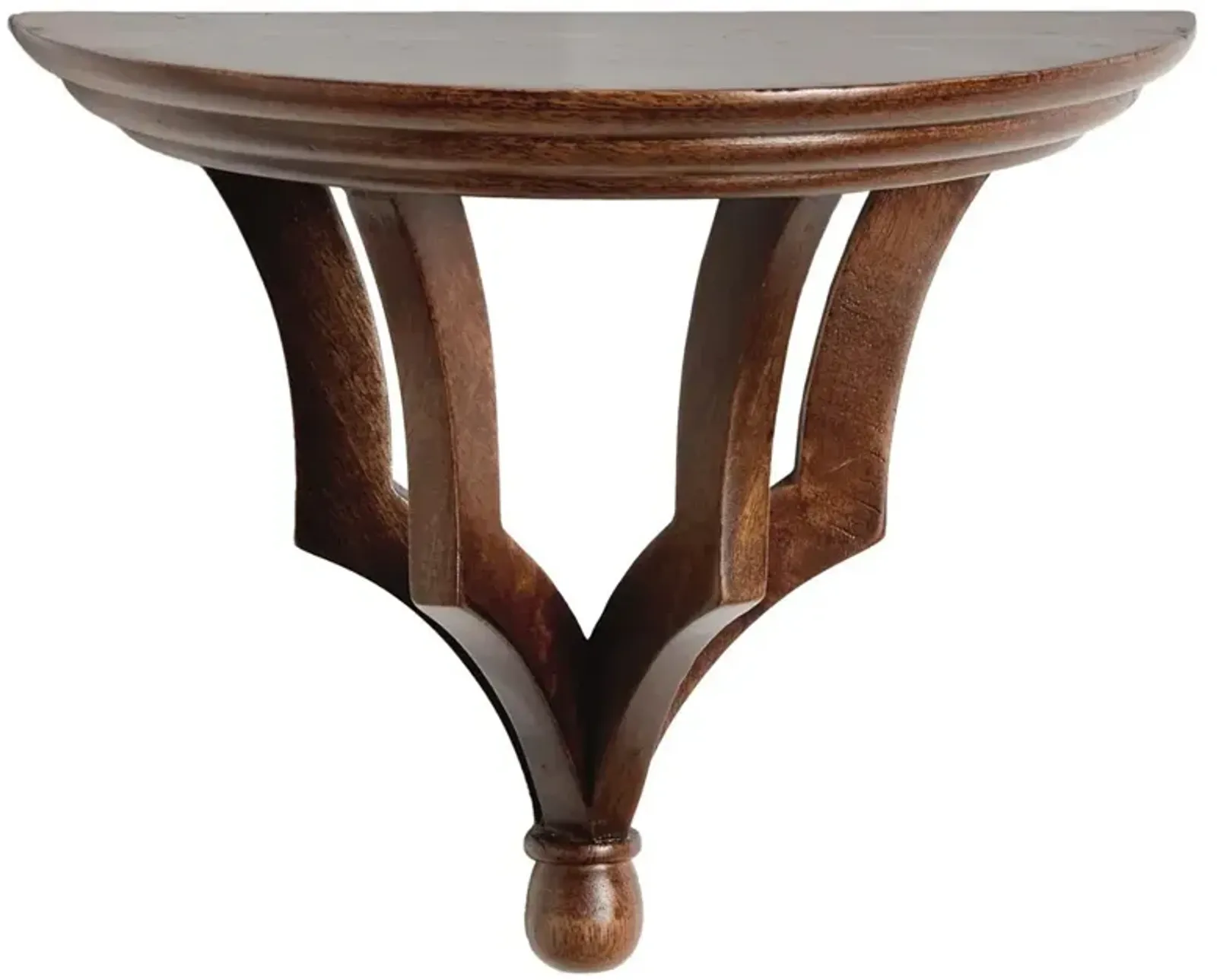 Ophelia Updated Traditional Brown Mango Wood Wall Shelf - Medium