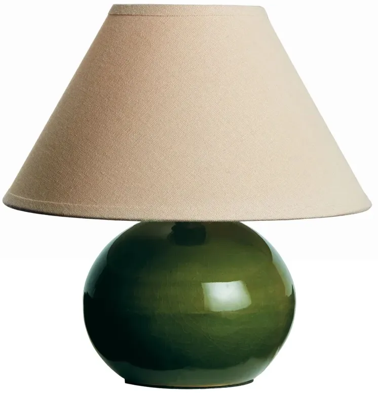 Carlisle Updated Traditional Green Ceramic Glazed Mini Table Lamp