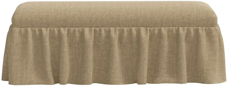Wyndell Honeycomb Linen Skirted Bench