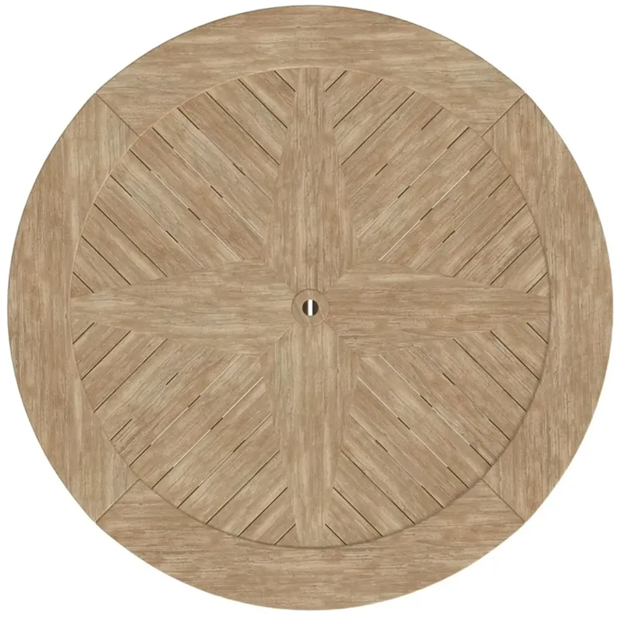 Junia Coastal Beach Natural Teak Round Outdoor Dining Table 60 Kathy ...