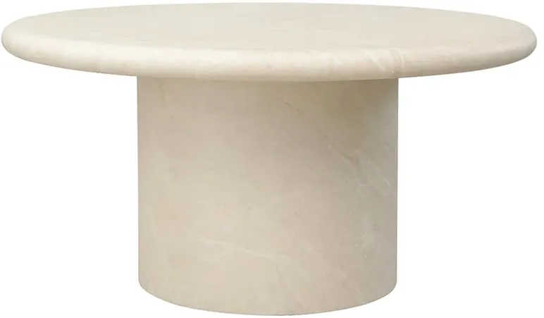 Jude Modern Classic Beige Concrete Round Outdoor Coffee Table