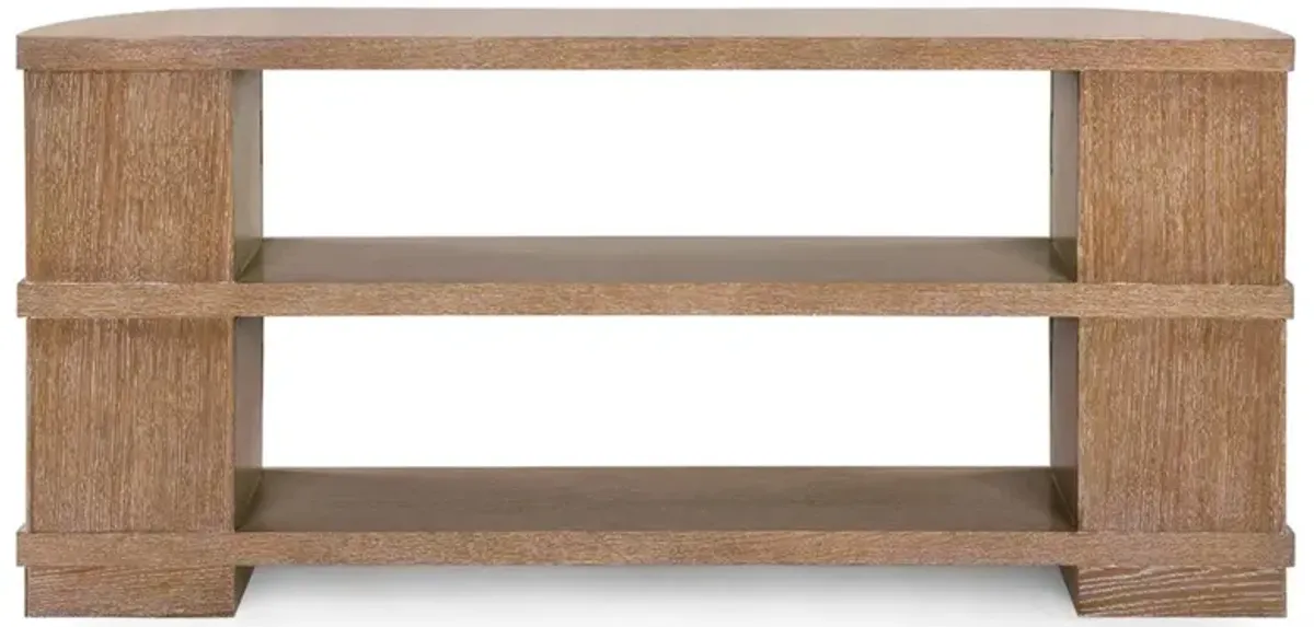 Atlas Coastal Beach Soft Glow Oak Console Table