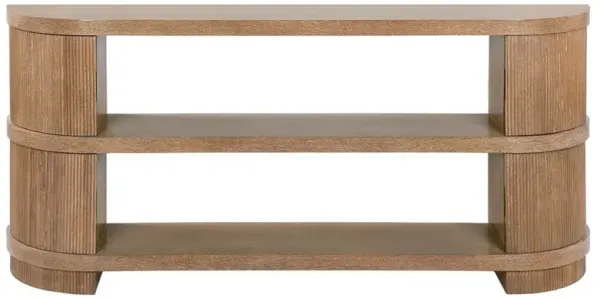 Atlas Coastal Beach Soft Glow Oak Console Table