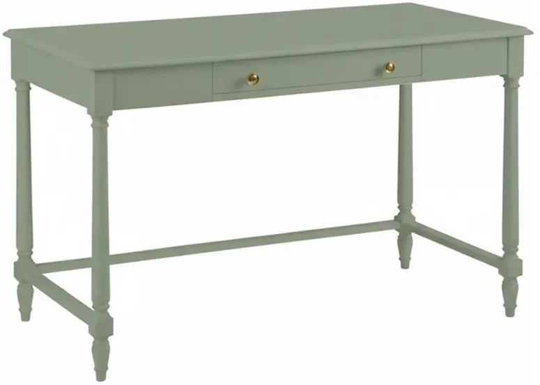 Selby Updated Traditional Green Acacia Wood Desk