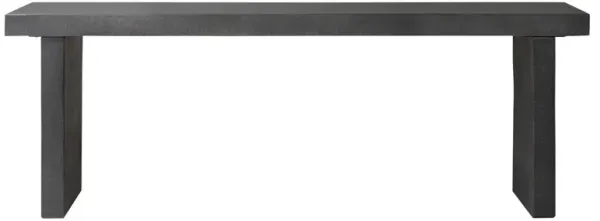 Huesca Modern Classic Grey Textured Concrete Rectangular Outdoor Console Table