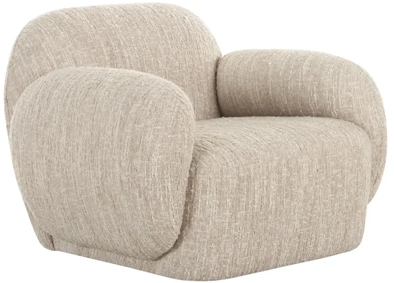 Leslie Modern Classic Beige Boucle Arm Chair