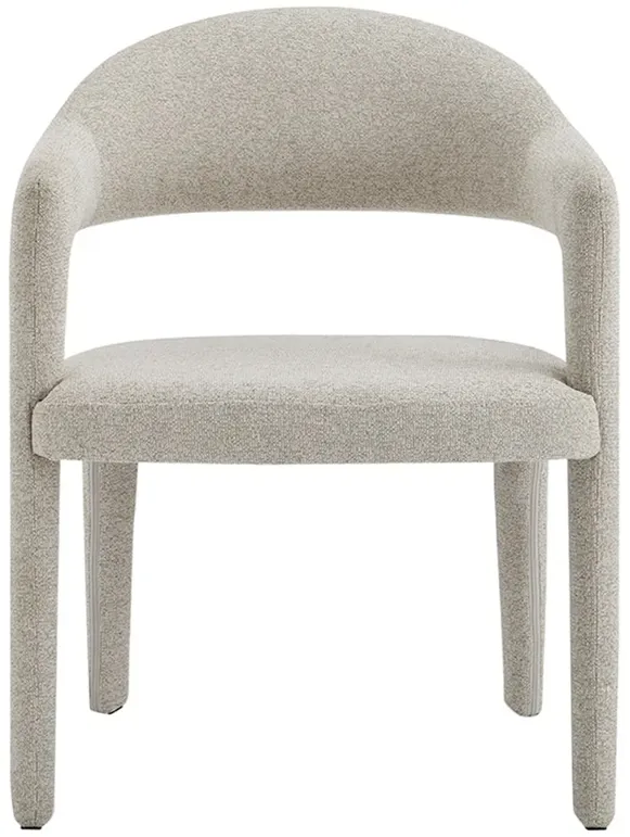 Camille Modern Classic Beige Performance Dining Arm Chair