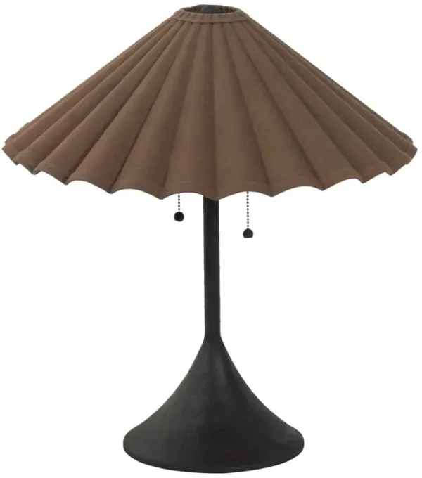 Fiorella French Country Brown Scalloped Shade Table Lamp