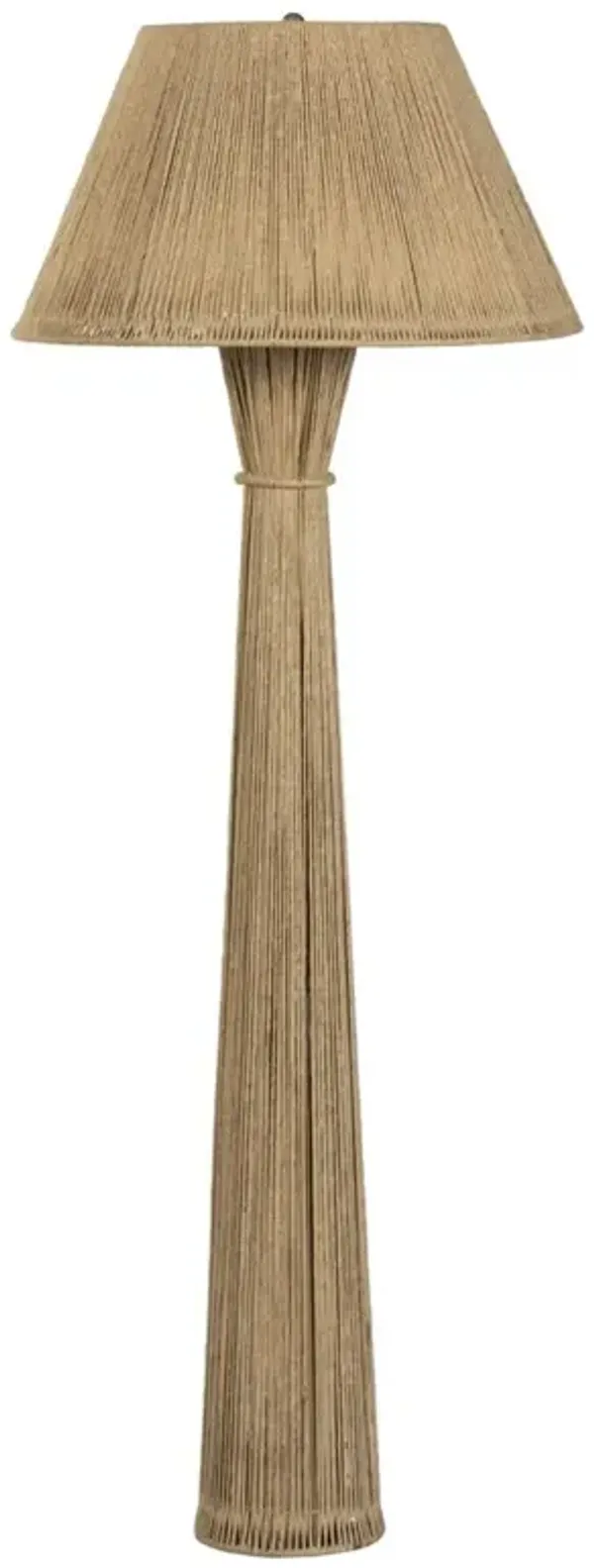 Nessa Coastal Beach Natural Rush Floor Lamp