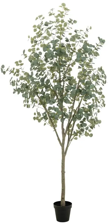 Huxley Updated Traditional Green Faux Eucalyptus Potted Tree - 9'
