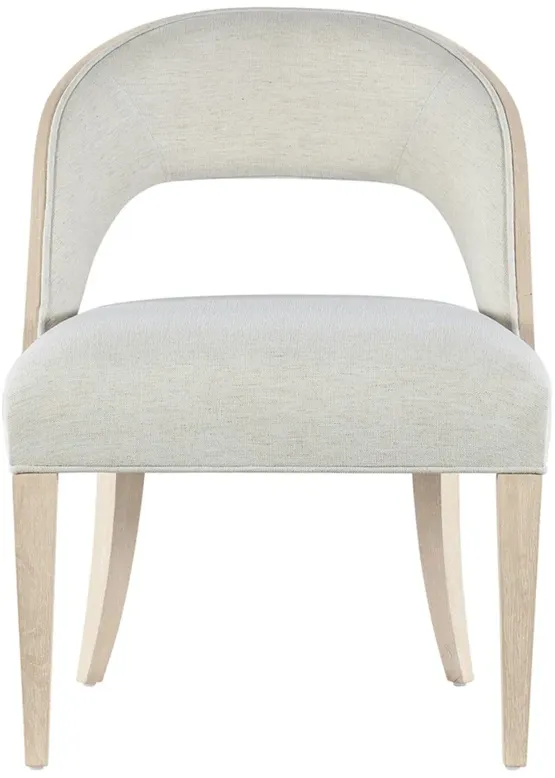 Naomi Modern Classic Crypton Nomad Snow Brown Oak Dining Chair