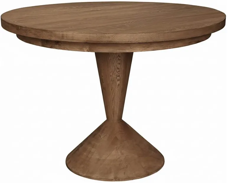 Remy Coastal Beach Light Brown Reclaimed Wood Round Dining Table - 42"