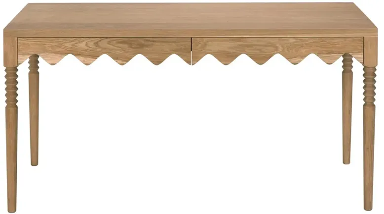 Manda Modern Classic Natural Oak Wood Desk