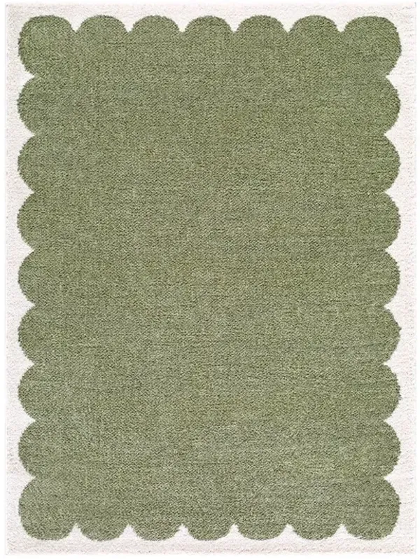 Danaya Modern Classic Green Patterned Rug - 2'x2'11"
