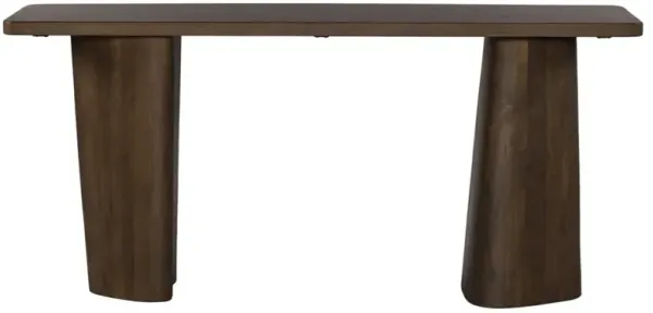 Myla Rustic Lodge Aged Brown Mango Wood Rectangular Console Table