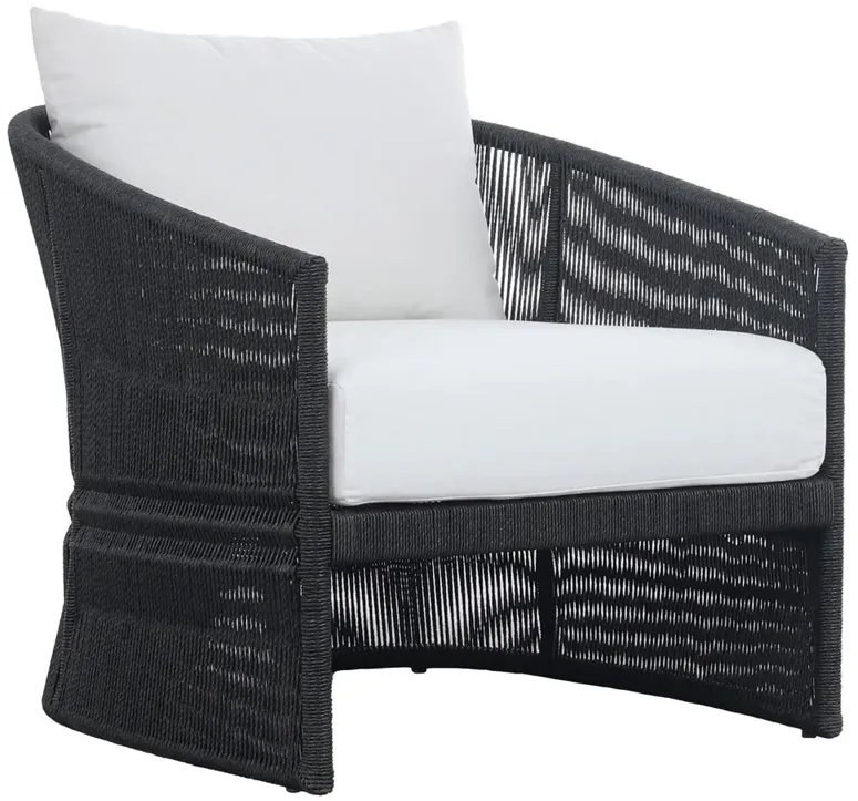 Mercer Modern Classic Black Woven Outdoor Dining Arm Chair