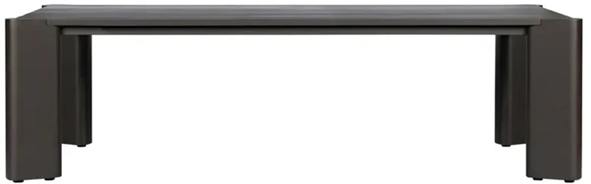 Soho Modern Classic Bronze Aluminum Rectangular Outdoor Dining Table - 106"