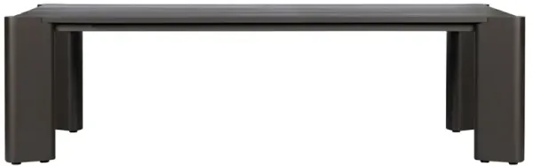 Soho Modern Classic Bronze Aluminum Rectangular Outdoor Dining Table - 106"