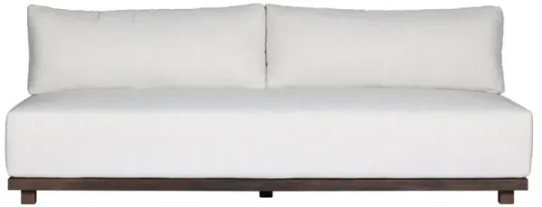 Wayford Coastal Beach Dark Brown Woven Outdoor Sofa - 86"