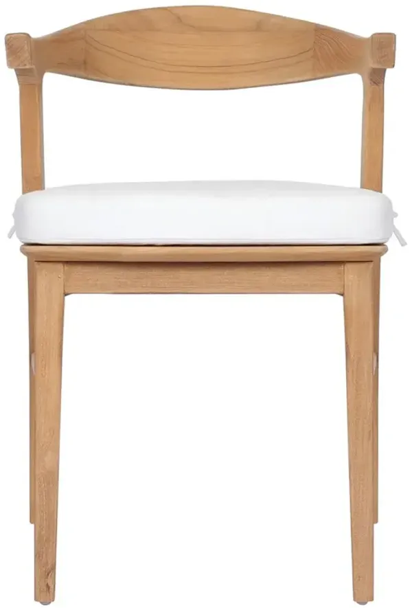 Cliff Coastal Beach Brown Teak Outdoor Dining Chair