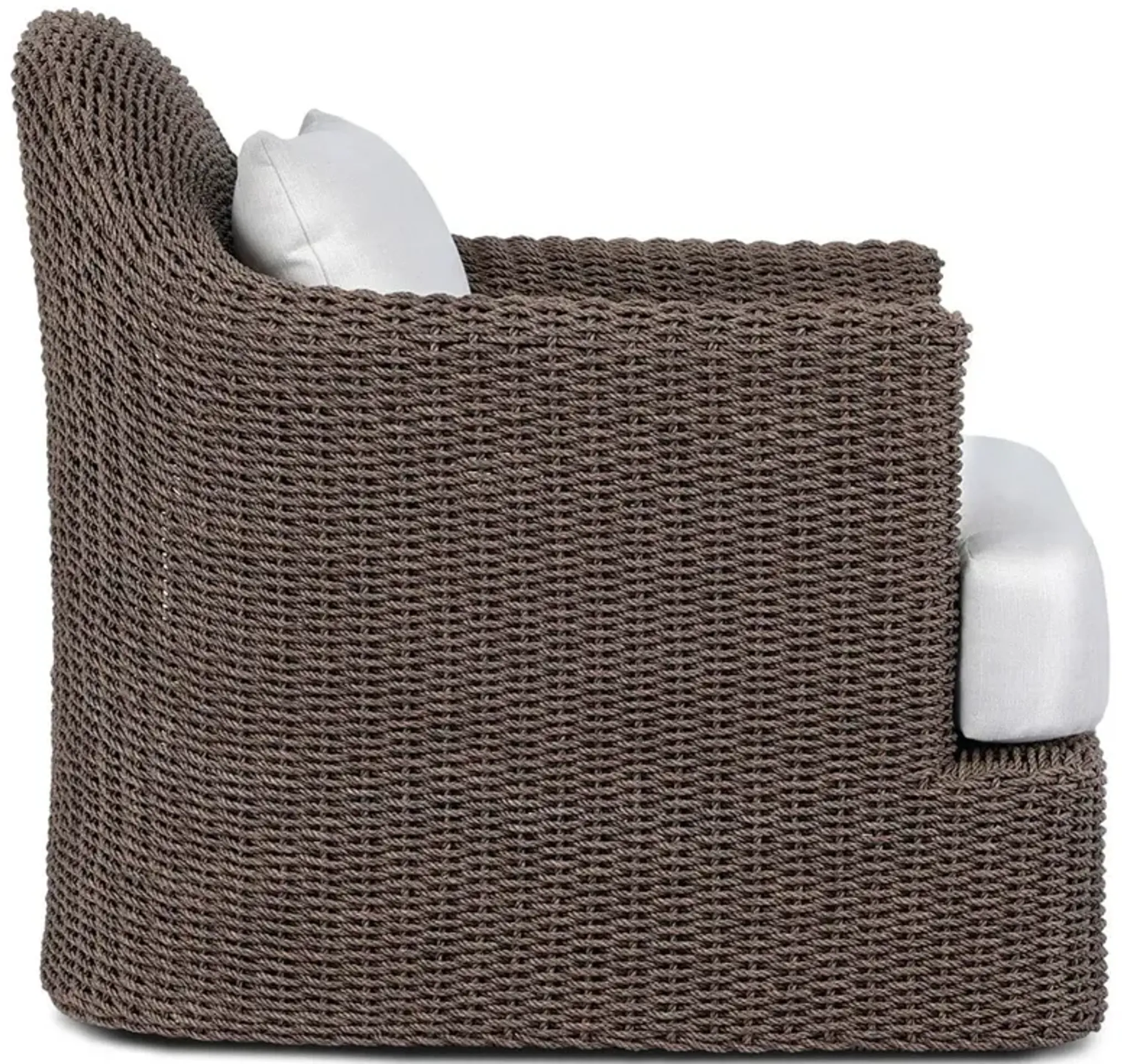 Doane Modern Classic Dark Brown Woven Outdoor Lounge Chair Kathy Kuo ...