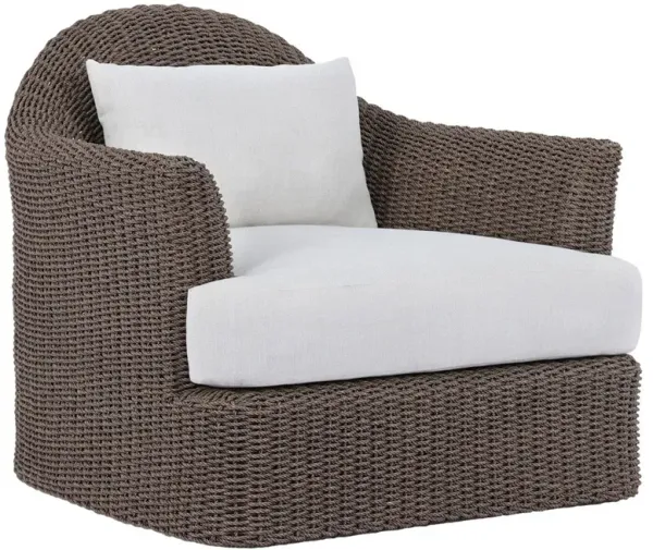 Doane Modern Classic Dark Brown Woven Outdoor Lounge Chair