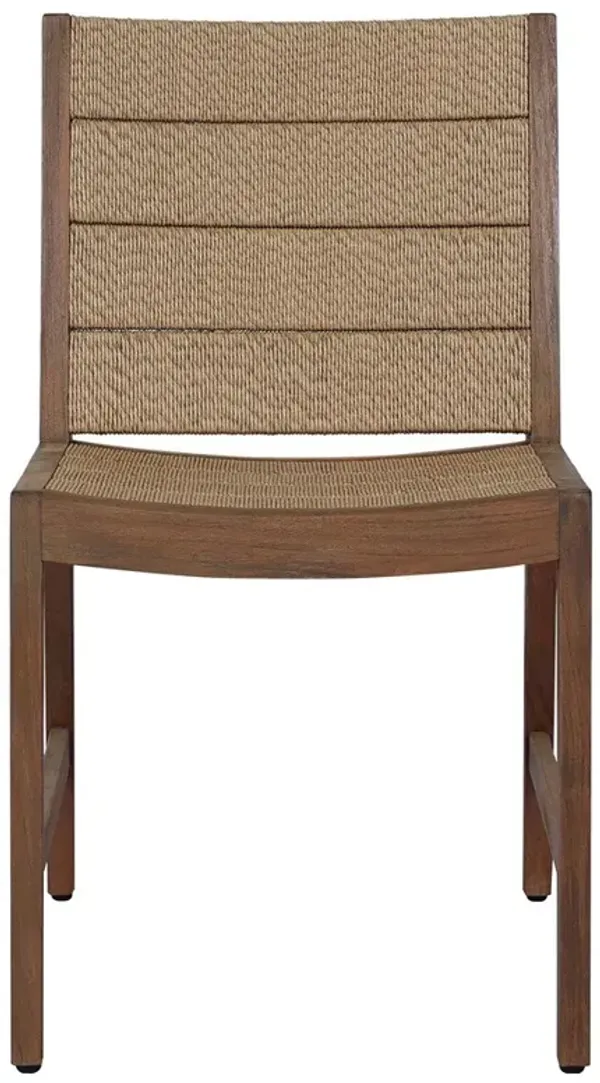 Ogden Coastal Beach Brown Teak Outdoor Dining Chair