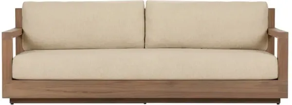 Venda Modern Classic Brown Teak Outdoor Sofa - 86"