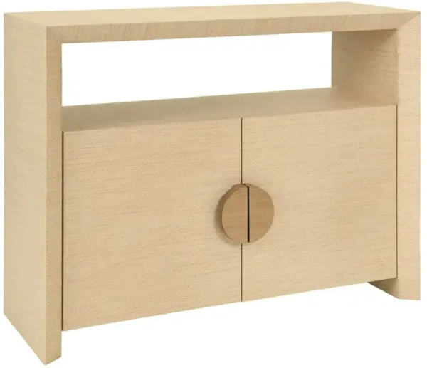 Worlds Away Aspen Modern Classic Natural Grasscloth Console Table