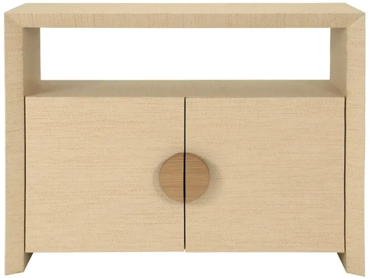 Worlds Away Aspen Modern Classic Natural Grasscloth Console Table