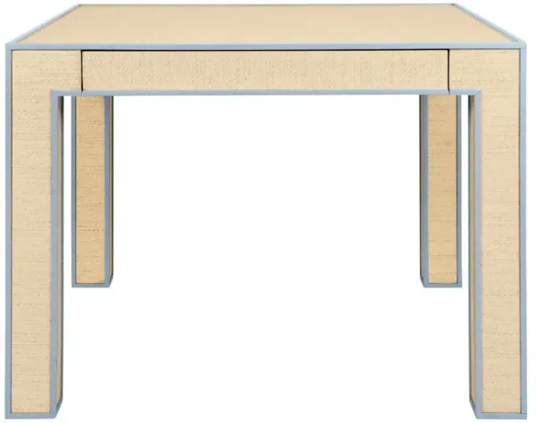 Worlds Away Collins Modern Classic Natural Grasscloth Square Game Table
