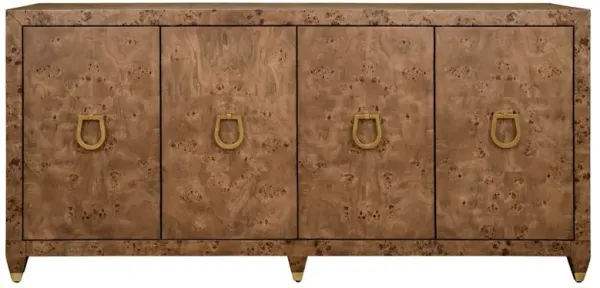 Worlds Away Mulligan Modern Classic Dark Brown Burl Buffet