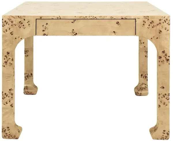 Worlds Away Kerry Modern Classic Brown Burl Game Table
