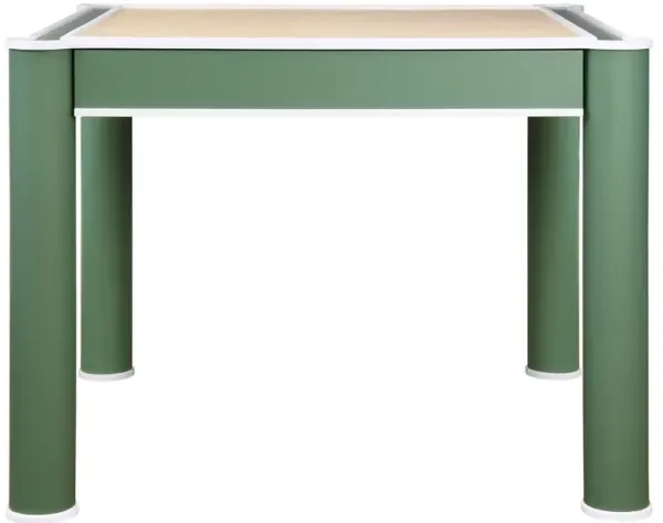 Worlds Away Jackie Modern Classic Matte Green Lacquer Wood Game Table