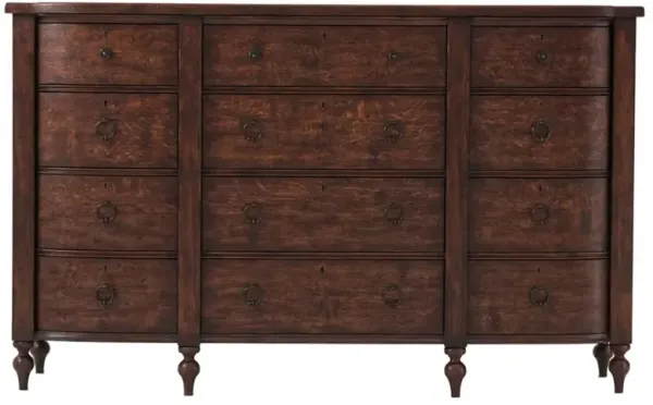 Celestia Updated Traditional Brown Reclaimed Oak Triple Dresser