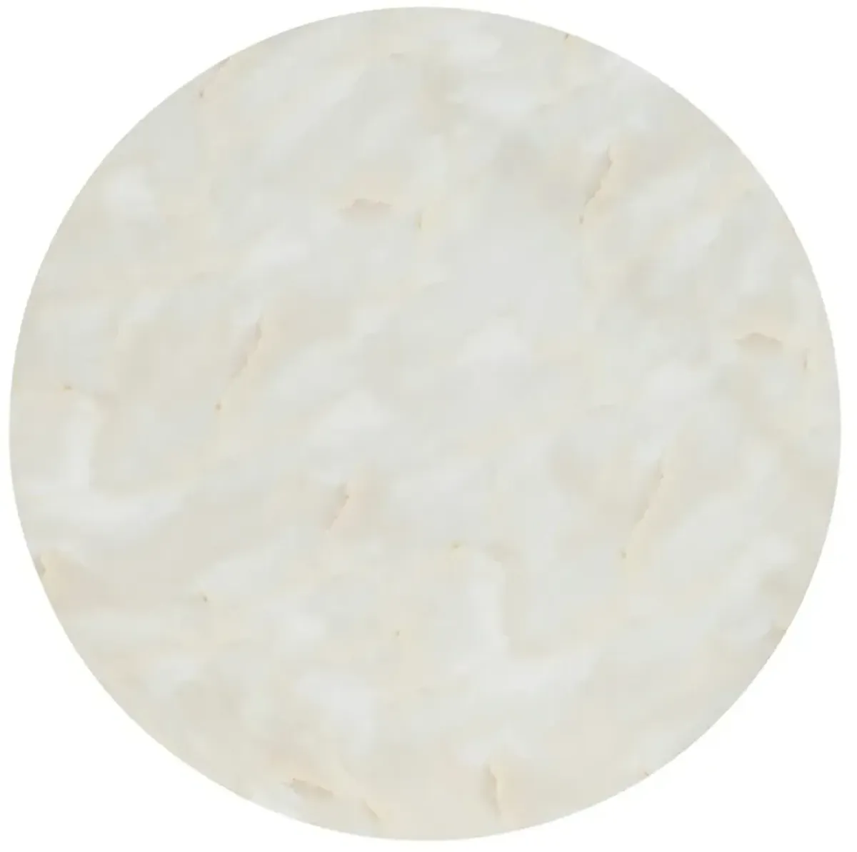 Elaris Modern Classic Cream Faux Onyx Round Pedestal Dining Table - 48"