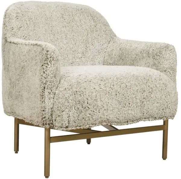 Elaris Rustic Lodge Brown Fur Arm Chair