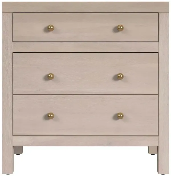 Shay Modern Classic Taupe Acacia Wood Nightstand