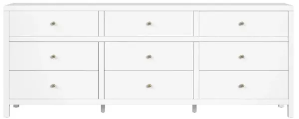 Shay Modern Classic White Acacia Wood Dresser